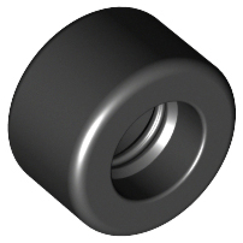 Band 14mm D. x 9mm glad klein en breed Black